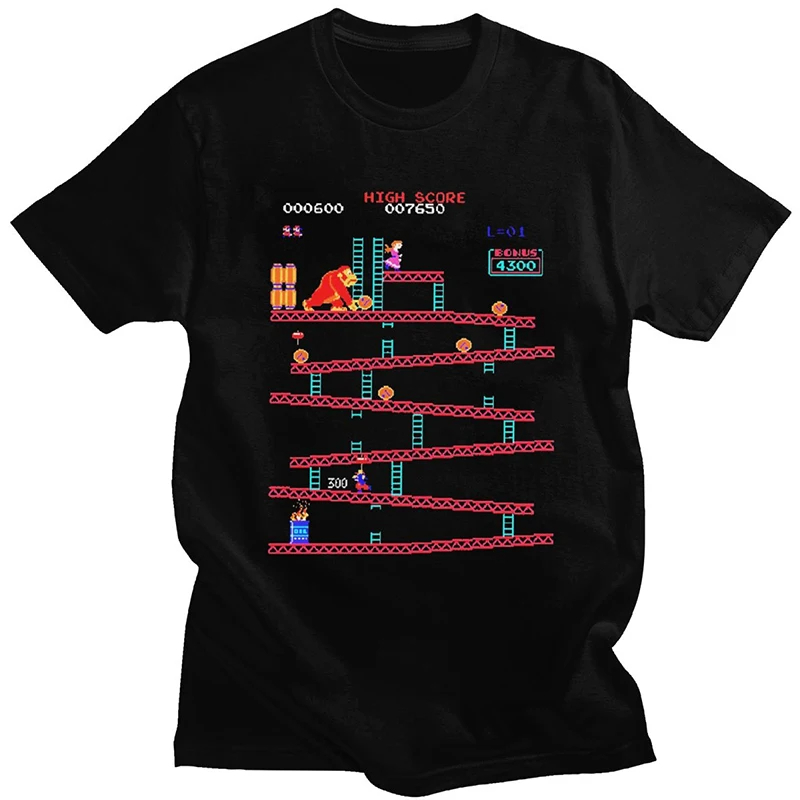 Esports Gaming T Shirt - Fun Donkey Kong Arcade Game Collage